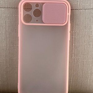Phone Case Back Fitted Case for iPhone 11 Pro Pink Case Cover with Camera Cover